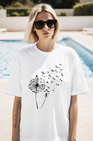 Baskılı Unisex Oversize Tişört