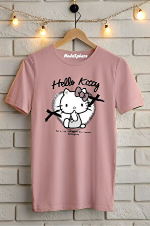 HELLO KITTY Baskılı Unisex Oversize Tişört