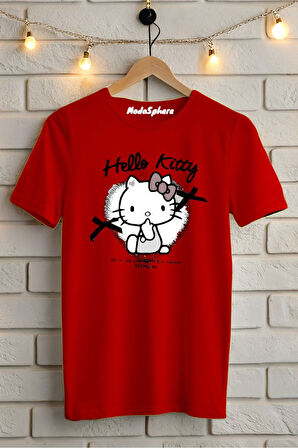 HELLO KITTY Baskılı Unisex Oversize Tişört