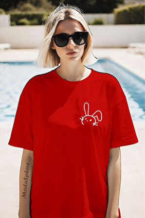 Baskılı Unisex Oversize Tişört