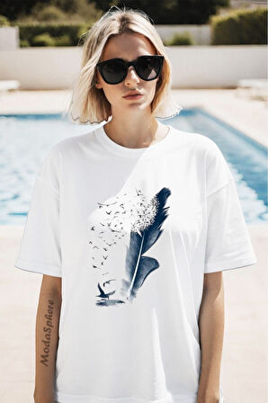 Baskılı Unisex Oversize Tişört