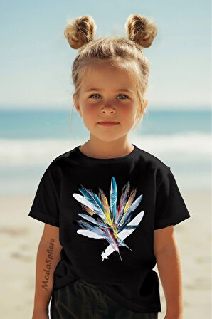 Baskılı Kız Çocuk Oversize Tişört