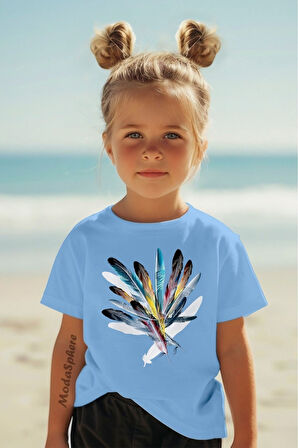 Baskılı Kız Çocuk Oversize Tişört