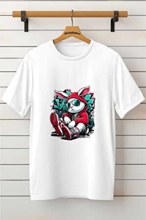 Baskılı Unisex Oversize Tişört Battal Boy