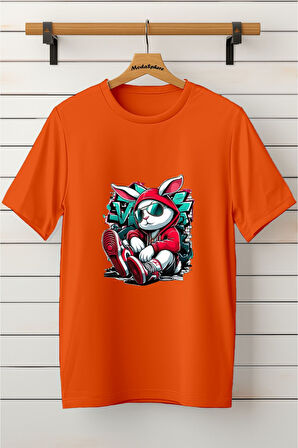 Baskılı Unisex Oversize Tişört Battal Boy