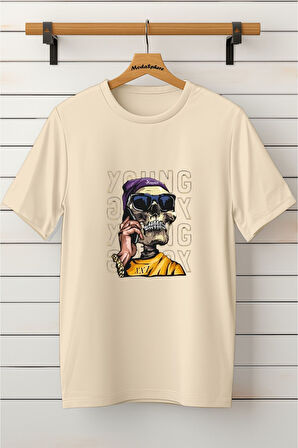 Baskılı Unisex Oversize Tişört Battal Boy