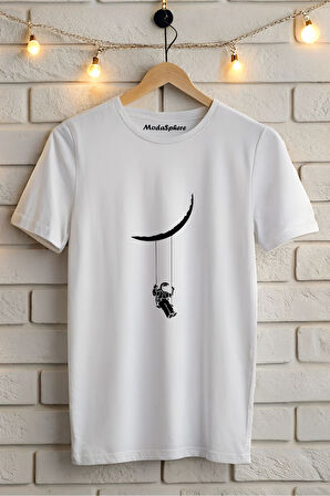 BASKILI BİSİKLET YAKA KISA KOLLU TİŞÖRT