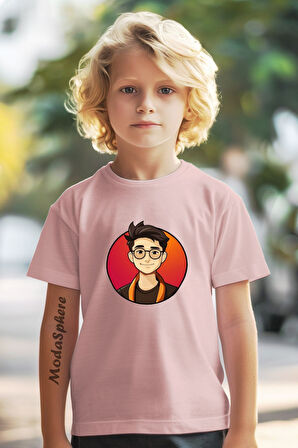 BASKILI BİSİKLET YAKA KISA KOLLU ÇOCUK TİŞÖRT