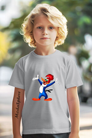 BASKILI BİSİKLET YAKA KISA KOLLU ÇOCUK TİŞÖRT