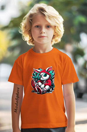 BASKILI BİSİKLET YAKA KISA KOLLU ÇOCUK TİŞÖRT