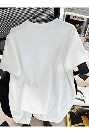 Unisex Happy Cherry Tasarım Basklı Tshirt