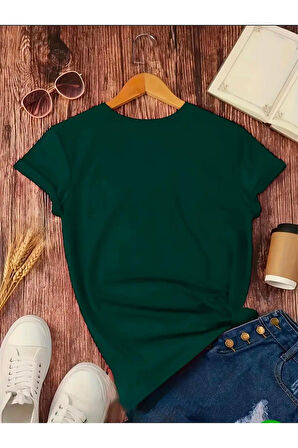 İÇ İÇE KALPLER BASKILI BASIC T-SHIRT