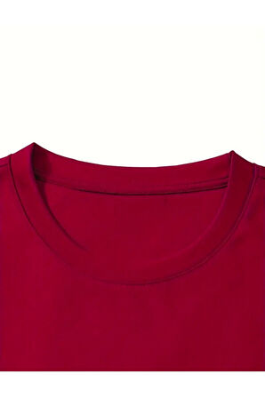 İÇ İÇE KALPLER BASKILI BASIC T-SHIRT