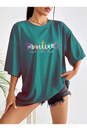 Positive Baskılı Unisex Tshirt