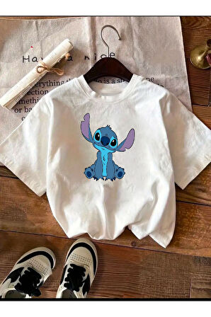 LILO Karakter Baskılı Basic T-Shirt