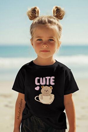 BASKILI BİSİKLET YAKA KISA KOLLU ÇOCUK TİŞÖRT