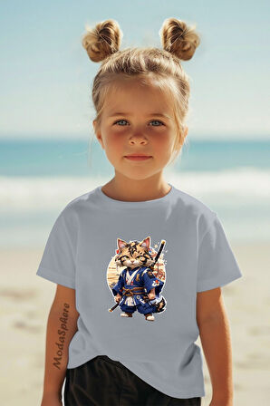 BASKILI BİSİKLET YAKA KISA KOLLU ÇOCUK TİŞÖRT