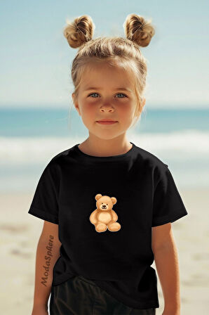 AYICIK BASKILI BİSİKLET YAKA KISA KOLLU ÇOCUK TİŞÖRT