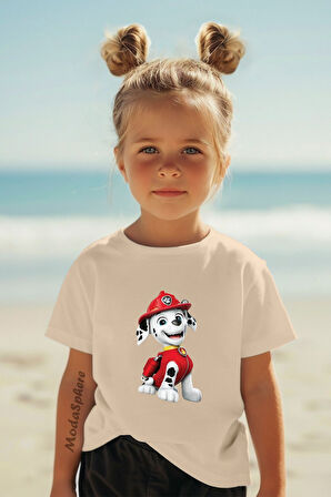 İTFAİYECİ KÖPEK BASKILI KISA KOLLU ÇOCUK TİŞÖRT