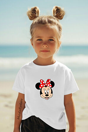 MICKEY MOUSE BASKILI KIZ ÇOCUK TİŞÖRT