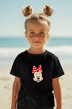 MICKEY MOUSE BASKILI KIZ ÇOCUK TİŞÖRT