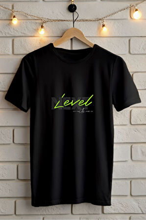 LEVEL Baskılı Unisex Oversize Tişört