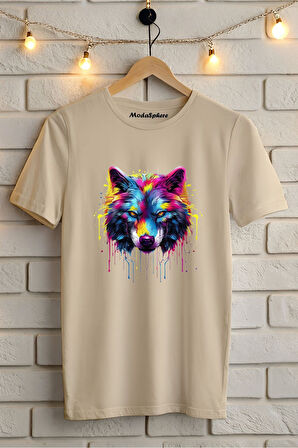 Kurt Baskılı Unisex Oversize Tişört