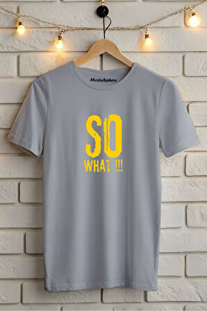 So What Baskılı Unisex Oversize Tişört