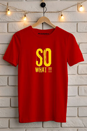 So What Baskılı Unisex Oversize Tişört