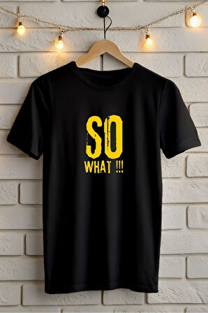 So What Baskılı Unisex Oversize Tişört