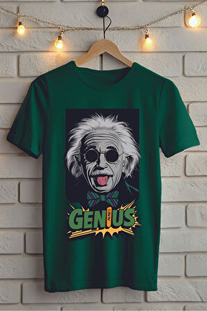 GENIUS Baskılı Unisex Tişört