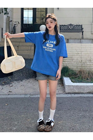 Kadın Holiday 1961 Baskılı Oversıze T-shirt