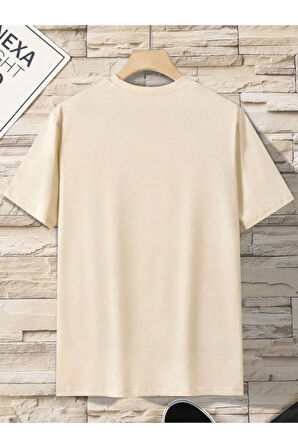 Unisex MILANO Özel Baskılı Oversize Pamuklu Bisiklet Yaka T-Shirt