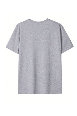 Unisex MILANO Özel Baskılı Oversize Pamuklu Bisiklet Yaka T-Shirt