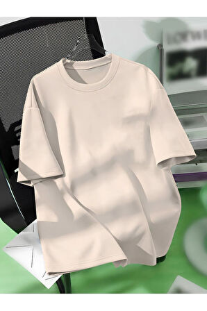 Unisex Oversize Düz Tişört – Pamuklu Rahat Kesim Erkek/Kadın T-Shirt