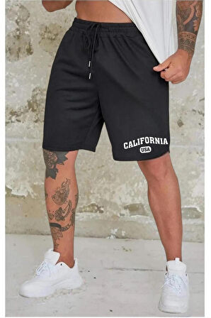 CALIFORNIA USA BASKILI UNİSEX ŞORT