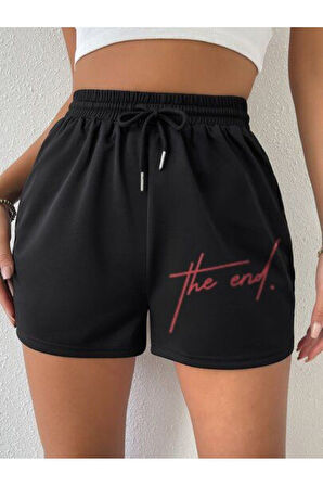 Unisex The End Baskılı Şort