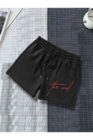 Unisex The End Baskılı Şort