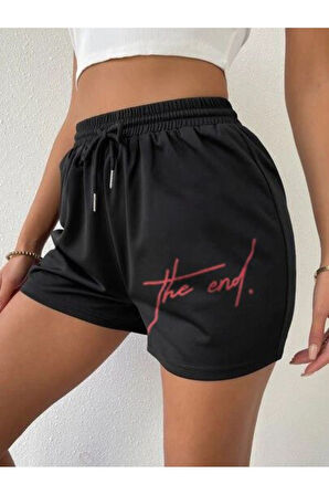 Unisex The End Baskılı Şort