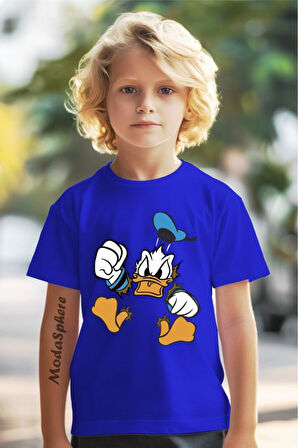 Donald Duck Baskılı Kısa Kollu Çocuk Tişört