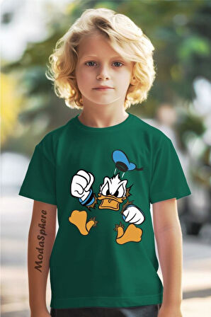 Donald Duck Baskılı Kısa Kollu Çocuk Tişört