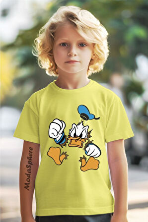 Donald Duck Baskılı Kısa Kollu Çocuk Tişört