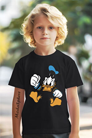 Donald Duck Baskılı Kısa Kollu Çocuk Tişört