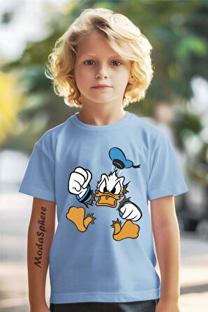 Donald Duck Baskılı Kısa Kollu Çocuk Tişört
