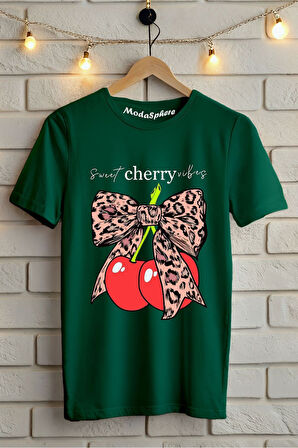 Sweet Cherry Baskılı Unisex Tişört