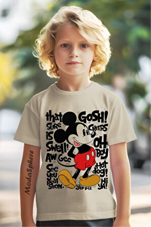 BASKILI BİSİKLET YAKA KISA KOLLU ÇOCUK TİŞÖRT