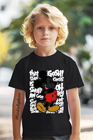 BASKILI BİSİKLET YAKA KISA KOLLU ÇOCUK TİŞÖRT