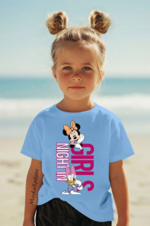 GIRL BASKILI BİSİKLET YAKA KISA KOLLU ÇOCUK TİŞÖRT