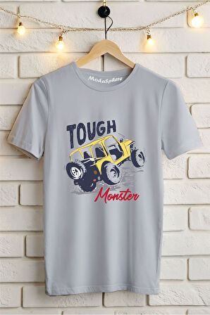 TOUGH MONSTER Baskılı Unisex Oversize Tişört