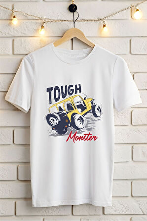 TOUGH MONSTER Baskılı Unisex Oversize Tişört